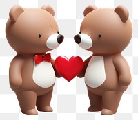 PNG Bear holding love letter cute toy representation. 