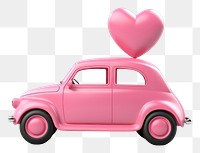 PNG Car carrying heart vehicle pink  