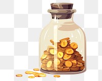 PNG Bottle jar transparent investment. AI generated Image by rawpixel.