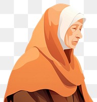 PNG Senior woman weraing hijab portrait adult human. AI generated Image by rawpixel.