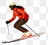 PNG African woman skiing recreation sports helmet. 