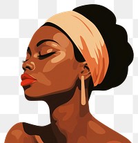 PNG African woman portrait earring adult. AI generated Image by rawpixel.