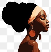 PNG African woman portrait adult art. AI generated Image by rawpixel.