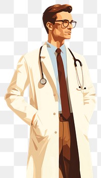 PNG Doctor glasses adult stethoscope. AI generated Image by rawpixel.