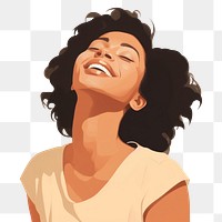 PNG Happy woman laughing adult relaxation. AI generated Image by rawpixel.
