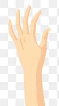 PNG Light skin hand finger cartoon pattern. 