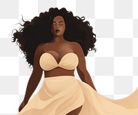 PNG Black Chubby woman lingerie portrait dress. 