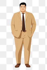PNG Asian Chubby man adult suit accessories. AI generated Image by rawpixel.