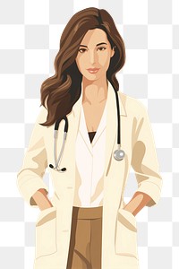 PNG Woman doctor adult stethoscope technology. AI generated Image by rawpixel.