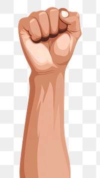 PNG White woman hand adult fist success. 