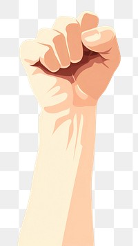 PNG White woman hand pink fist finger. 