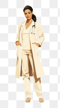 PNG Woman doctor outerwear portrait overcoat. AI generated Image by rawpixel.