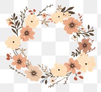 PNG Flowers wreath pattern plant creativity. 