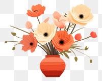 PNG Flower plant vase art. AI generated Image by rawpixel.