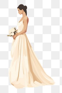 PNG Wedding dress fashion flower. 