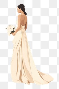 PNG  Wedding dress fashion gown. AI generated Image by rawpixel.