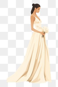 PNG Wedding dress fashion bride. 