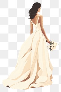 PNG Wedding dress fashion bride. 