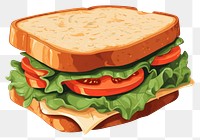 PNG Sandwich food bread lunch. AI generated Image by rawpixel.