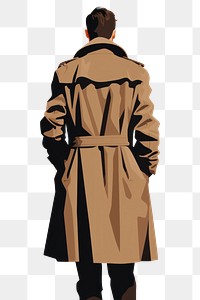 PNG Coat overcoat brown outerwear. AI generated Image by rawpixel.