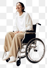 PNG Wheelchair adult architecture relaxation. AI generated Image by rawpixel.