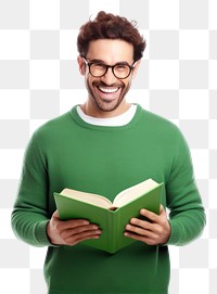 PNG Portrait sweater reading smile. 