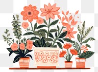 PNG Potted Plants plant art cartoon. AI generated Image by rawpixel.