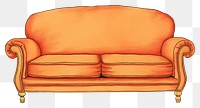 PNG Sofa furniture armchair cartoon. AI generated Image by rawpixel.