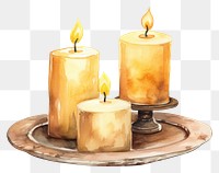 PNG Candle table plate candlestick painting. 