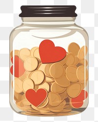 PNG Charity money jar transparent investment container. AI generated Image by rawpixel.