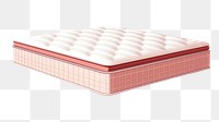 PNG A mattress bed white background relaxation. AI generated Image by rawpixel.