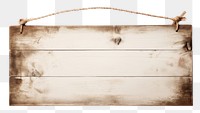 PNG A white Rectangular wooden signboard backgrounds weathered rope. 