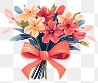 PNG  Flower ribbon plant white background. AI generated Image by rawpixel.