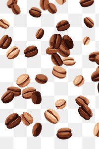 PNG Falling coffee beans backgrounds pill  