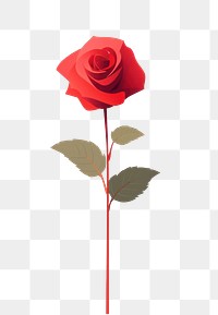 PNG Rose flower plant red. AI generated Image by rawpixel.