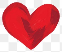 PNG Hand-drawn heart symbol love red. AI generated Image by rawpixel.