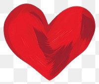 PNG Hand-drawn heart symbol love red. 