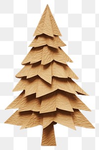 PNG Chrismas tree paper wood art. 