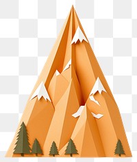 PNG Mountain origami paper art. 