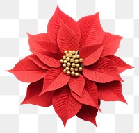 PNG Christmas flower brooch plant leaf