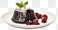 PNG Christmas pudding chocolate dessert berry. AI generated Image by rawpixel.