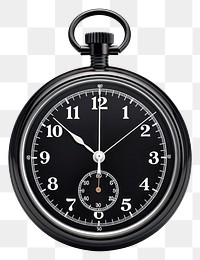 PNG Wristwatch stopwatch locket black. 