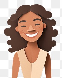 PNG Laughing portrait smiling cartoon. 