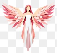 PNG  Angel paper art white background. AI generated Image by rawpixel.