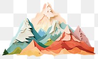 PNG Mountain painting origami paper. 