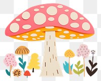 PNG Mushroom pattern plant representation. 