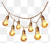 PNG Decorative mini light bulb chandelier lightbulb lamp