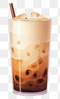 PNG Milk tea drink glass  