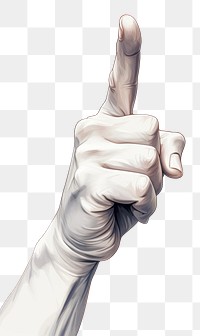 PNG Pointing hand finger white  