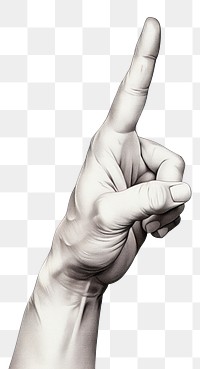 PNG Pointing hand finger white  